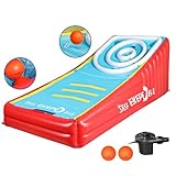 EKEPE Skee Ball Game, Inflatable Carnival Yard Games for Kids and Adults, Giant Skee-Ball Game Toys with Electric Air Pump & 2 Sponge Ball, Family Arcade Game for Indoor and Outdoor