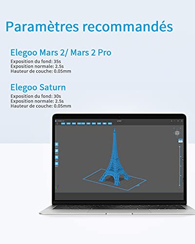 Résine UV Lavable à L'eau - 3,6 Kg - Gris Clair - Pour Impression 3D SLA/LCD/DLP - Faible Viscosité, Durcissement Rapide