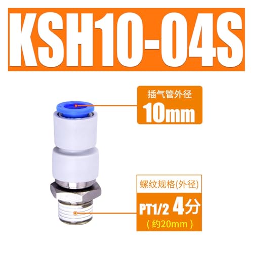 Conector rápido recto KSH6-01 y junta rotativa KSL8-02 codo neumático para tráquea de aire 3