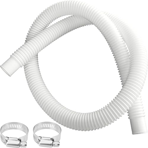 Image of 1-1 /4 inch x 3ft Pool Hose for Above Ground Pools, 1.25 inch Pool Skimmer Hose Replacement Compatible with Intex, Coleman, Summer Waves, Bestway, Hayward Sand Filter Pumps Return Suction Pipe, White (1 Pack)
