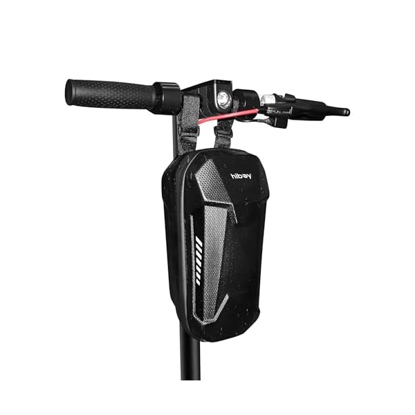 Hiboy Scooter Storage Bag, 3L/4L Large Capacity Scooter Handlebar Bag, Front Hanging Bag for Electric Scooter/Electric Bike, for Carrying Chargers, Phone, Keys with Waterproof Hardshell EVA Material