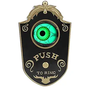 Generic Halloween Doorbell Eyeball, Hanging 7.1 X 4.3inch Halloween Doorbell One - Eyed Doorbell for Halloween Decor for Halloween Party(P018 one-Eyed doorbell Black)