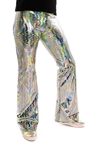 Funstigators Festival Clothing: Men's Flared Holographic Pants - USA Made3
