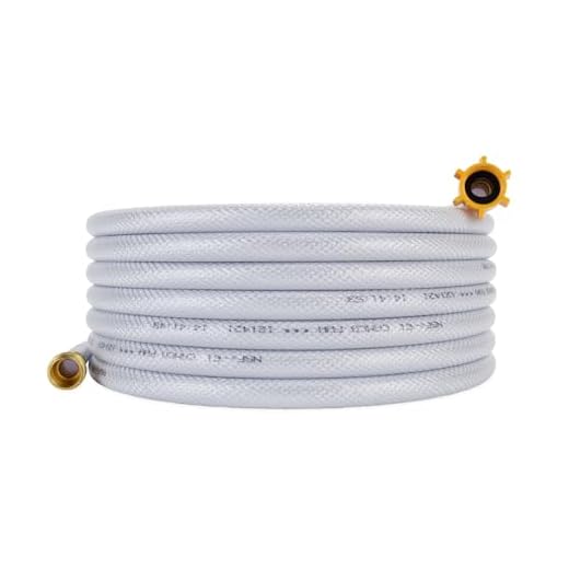 Camco 25ft TastePURE Drinking Water Hose- Lead and BPA Free, Reinforced for Maximum Kink Resistance 1/2" Inner Diameter (22735)