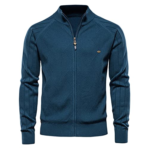Cardigan zippé homme jacquard chaud et élégant pour vos loisirs