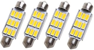 4pcs Car Warm White 42MM CANBUS 5630 9 LED SMD Festoon Dome Interior Number Bulb 12V