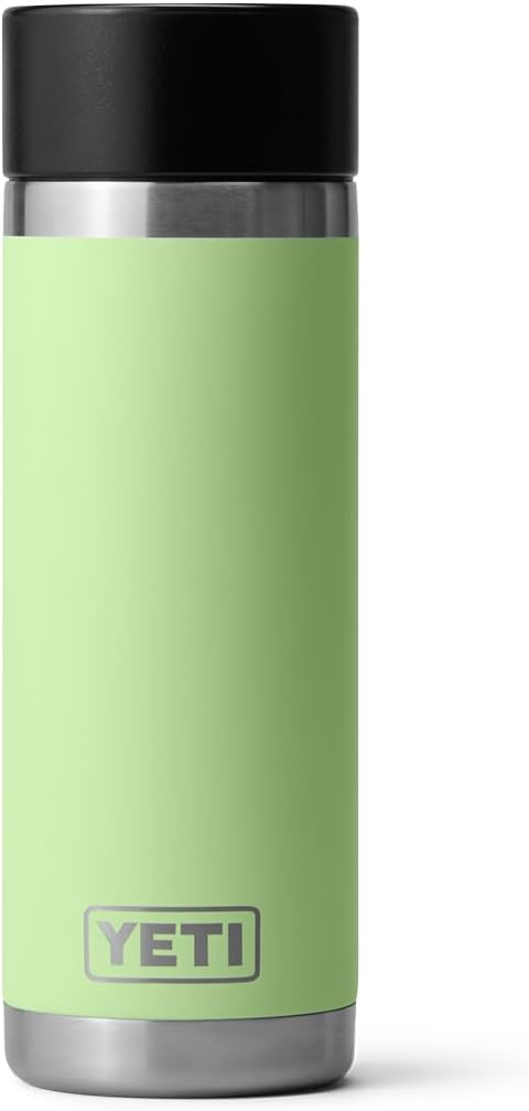 YETI Rambler 18 oz Bottle, Stainless Steel, Vacuum Insulated, with Hot Shot Cap, Key Lime