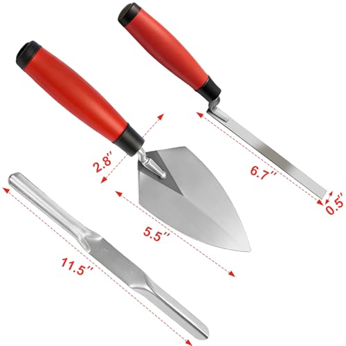image for CRAFTZONE 6Pcs Masonry Hand Tool Set Brick Trowel Pointing Trowel Marg