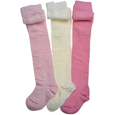 3 Pack of Pink Cotton Baby Tights Cover