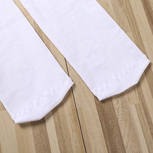 Image of Honganda Sexy Women's Thigh High Stockings, Over Knee Lace Top Sheer Stockings with Satin Bows Leg Thigh Socks for Women
