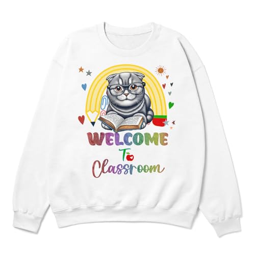 Welcome to Classroom Cat Teacher Cat Mom Adult Youth T-Shirt Hoodie Sweatshirt