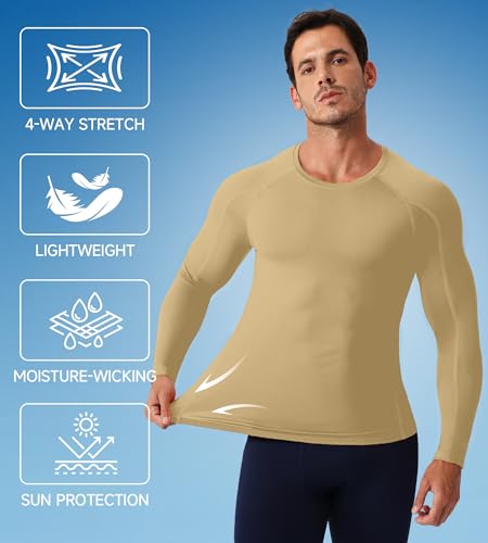 SPVISE Compression Shirt Men Long Sleeve, Cool Dry Men's Athletic Workout Running T-Shirt Tops, Sports Rash Guard Base Layer4