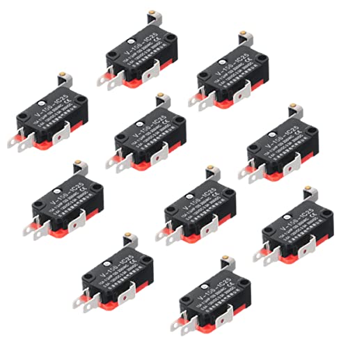 Micro interrupteur fin de course V-156-1C25 SPDT momentané à long levier à galet, lot de 10pcs