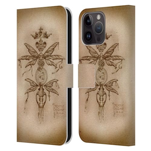 Funda iPhone 15 Pro Max Steampunk Brigid Ashwood de cuero con soporte para ver vídeos