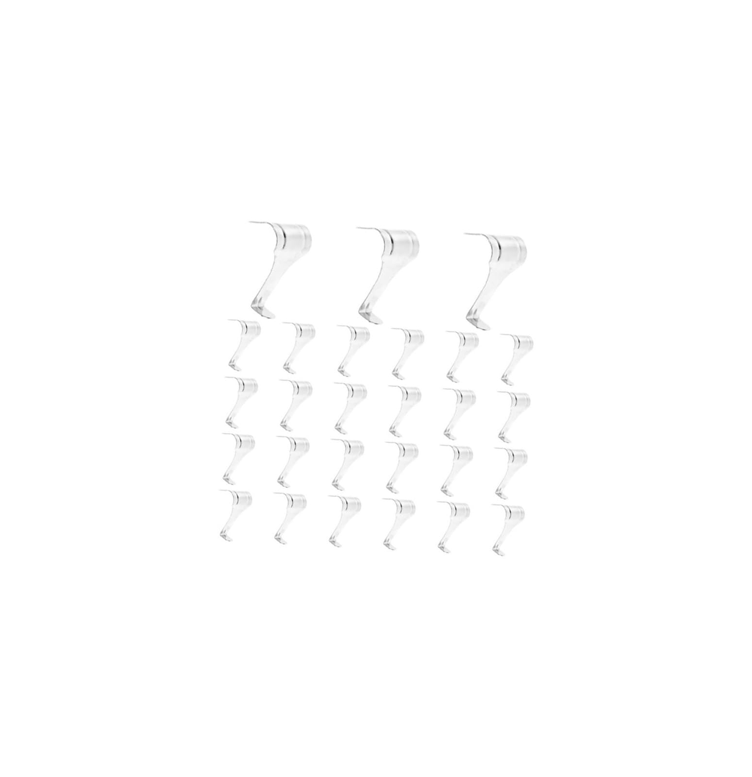 FGJsfhrDTU Picture Hanging Hooks, Metal S-Shape Picture Rail Hooks 50 pcs Silver 5x3x0.2cm for Art Exhibition Gallery Home