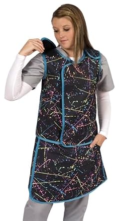 Womens Adjustable Fit X-Ray Vest & Skirt - Regular Lead, Small, Front and Back Protection, Hook & Loop Closure, Many Color Options, USA Made
