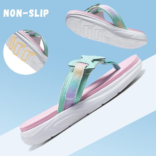 Image of WateLves Girls Flip Flops Non-Slip Casual Thong Sandals Summer Sandal Shoes for Beach Swim Pool (Little Kid /Big Kid)