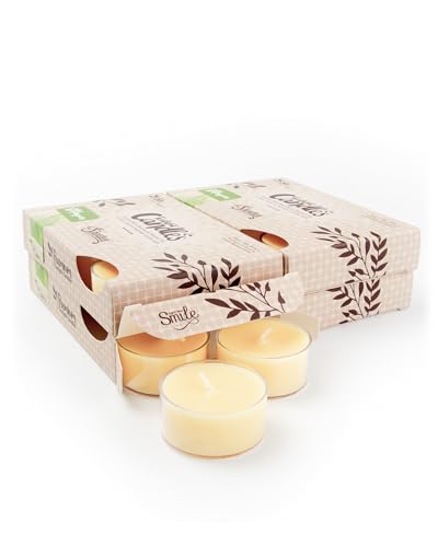 Light Candles Bulk Pack - 24 Yellow Highly Scented Tea Light