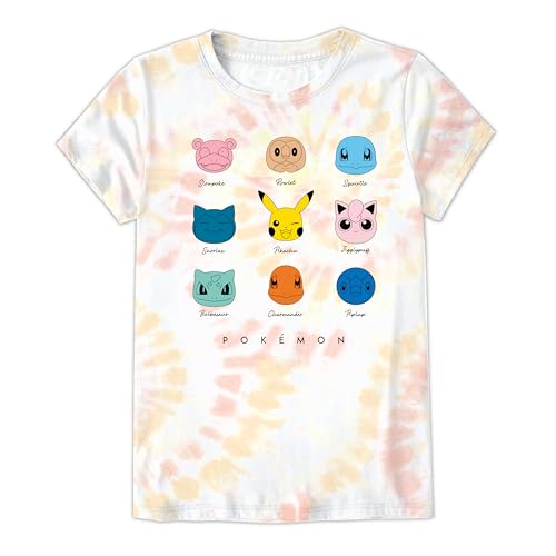 POKEMON Girls Tie-Dye Short Sleeve Character Graphic T-Shirt-Sizes 4-16