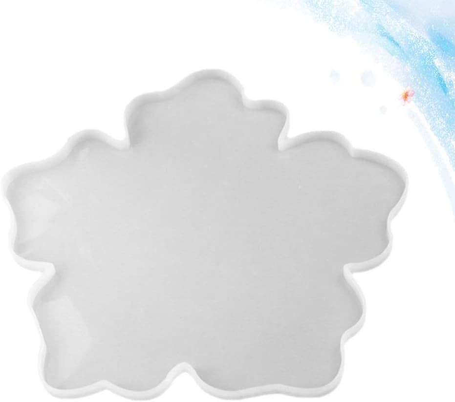 EXCEART Silicone Flower Molds for DIY Resin Crafts - Mirror Flower Mold for Coasters Pendant and Decorations - Easy to Use and Clean Perfect for Handmade Gifts