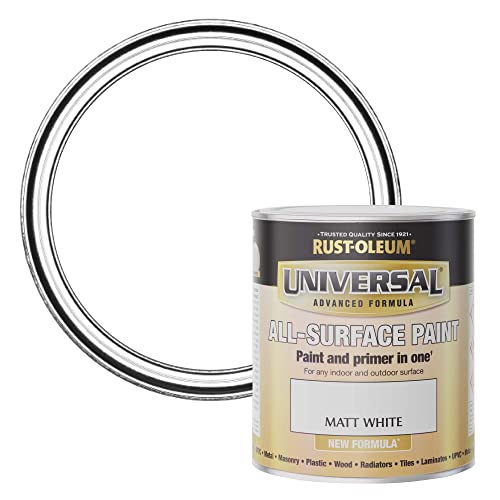 Rust-Oleum Universal Paint & Primer Matt White 750ml