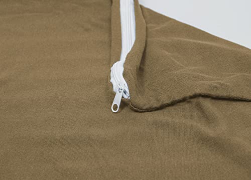 Biancheriaweb Copridivano Antimacchia Elasticizzato Penisola Componibile Tinta Unita Modello Perfetto 3 Posti Tortora - 5