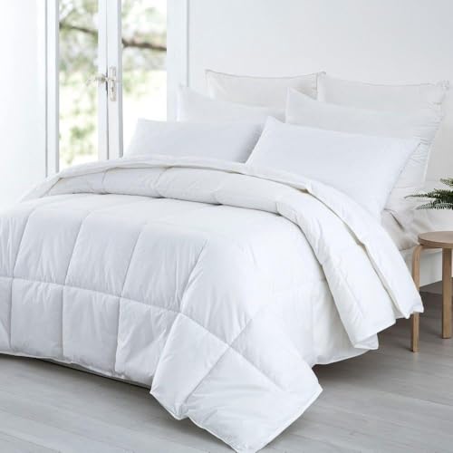 HOMEROKK Couette Chaude 100% Microfibre 450 GR/m² (Blanc, 220 X 240 cm (2 Personnes))