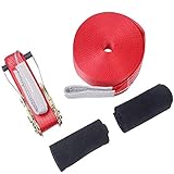 Apto para todos los niveles: el ancho de la cinta Slackline es de 5 cm, lo que es muy adecuado para principiantes o niños. La fuerte fuerza de tracción también es adecuada para adultos o entusiastas.