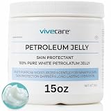 ViveCare White Petroleum Jelly (15 oz) - 100% Pure White Petrolatum Skin