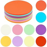 500 Hojas Papel de Origami Redondo 15 x 15 cm, 10 Colores