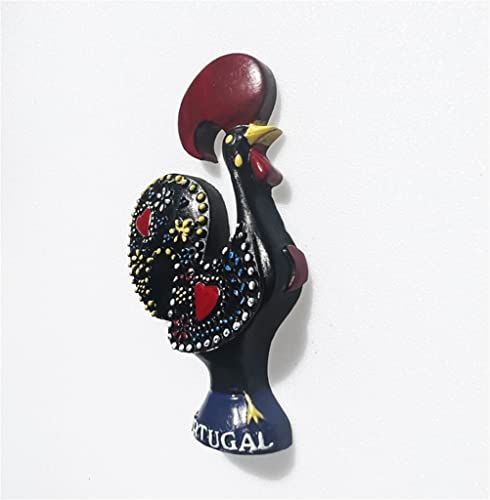 Imán decorativo de nevera estilo gallo Portugal 3D miniatura 4