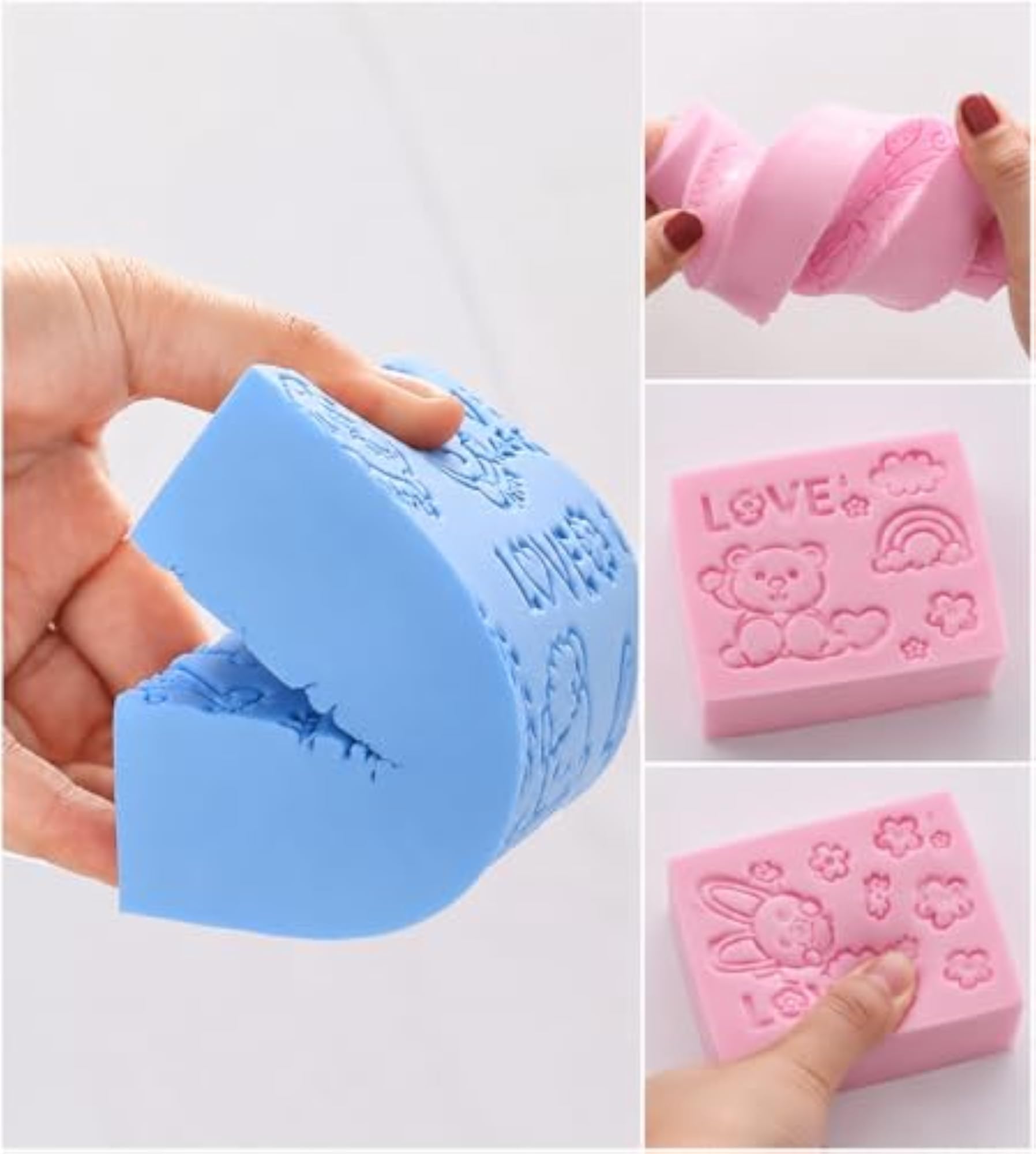 2 Pack Baby Bath Sponge for Kids, Ultra Soft Exfoliating