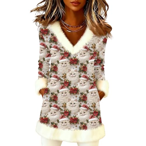 Weihnachten Kleid Damen Langarm Kleider Abendkleider FüR Kleine Frauen Rockabilly Kleid Schwarz Damen Weihnachtenkleid Kleider Festlich Elegant FüR...