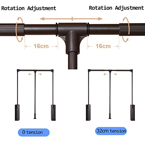 Barre de levage réglable pour armoire à linge, penderie extensible noire