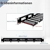 GeeekPi 19 Zoll 1U Rackmount für Raspberry Pi 5/4B/3B+/3B, mit abnehmbaren Fronthalterungen, kompatibel mit 19 Zoll Serverschränken – Ansicht 4