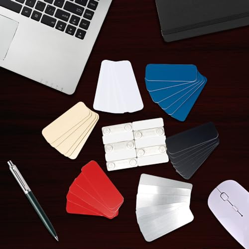 Etiqueta de nome/emblema em branco – Pacote com 25 – 2,5 x 7,6 cm, cantos redondos, suporte magnétic