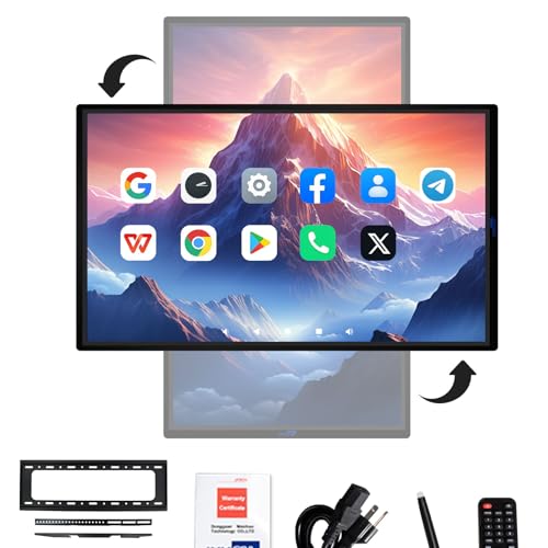 JYXCN 49" Digital Interactive Smart Boards, Electronic Whiteboard with Android OS & Screen Mirroring, Built-in Annotation & Live Streaming, Touch-Ready for Classroom Office Home (Board Only)