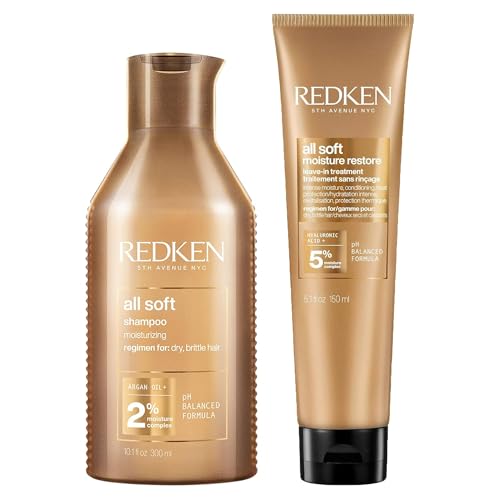 Image of REDKEN | All Soft Immediate Hydrating Shampoo 300ml and Moisture Restore Leave In Treatment 150ml for Incredible Shine & Lighweight Touchable Feel