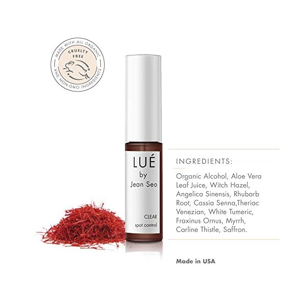 LUE-By-Jean-Seo-Clear-Spot-Treatment Lue by Jean Seo Clear Spot Control, Acne Treatment, Organic and Non-GMO Ingredients, All Skin Types