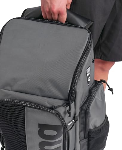 Image of ARENA Spiky III Backpack 45 Swimming Athlete Sports Gym Rucksack Large Training Gear Equipment Swim Bag for Men and Women, 45 Liters, Anthracite
