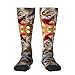 ZGHQHCDRH Christmas Squirrel Print Adult Stockings Fashionable Contrast Color Design, Stretchy Comfort Fit For Sizes 36-45