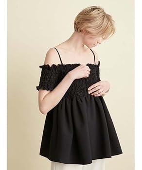 self portrait シャーリングトップ UK6 Amazon | [スタイリング/] シャーリング2WAYブラウス