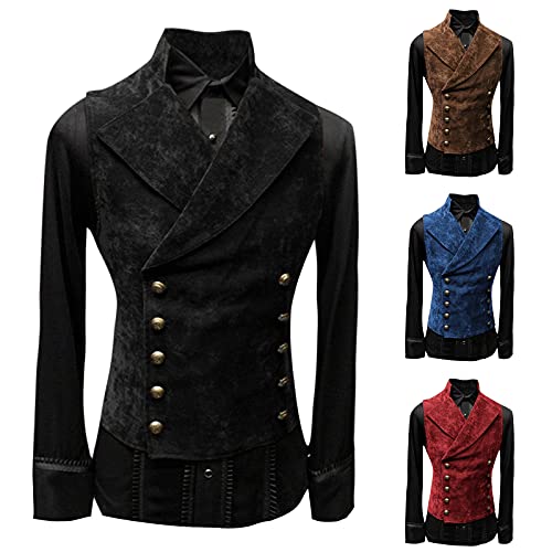 Gilet de costume homme slim fit noir chic élégant pour mariage et business vintage