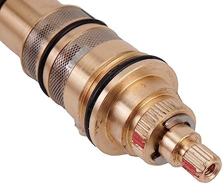 Thermostatic Cartridge, Brass Replacement Thermostatic Cartridge Shower Mixer Valve Bar Repair Kit, Shower Mixer Valve Bar for Bathroom