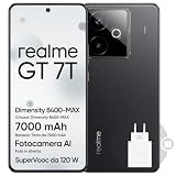 realme GT 7T 12+512GB, Display AMOLED 6,8", Doppia SIM 5G,Nero
