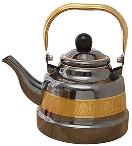 Théière d'émail 2,5L SHISHI : grande cafetière ancienne maison facile à nettoyer