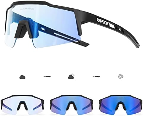 KAPVOE Gafas de ciclismo fotocromáticas UV400 hombre mujer TR90 K...