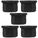 FRCOLOR 5pcs M10 Carbon Steel Locking Flange Nuts Hex Self-Lock Insert Lock Nuts Raised Flange for Industrial Fastening Applications