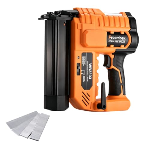 Cordless 2" Brad Nailer for DeWalt 20V MAX Battery, 18 Gauge 2 in 1 Nail Gun & Staple Gun for Woodworking, Trim, Carpentry & Home Improvement (Battery Not Include) by Froombex - Used condition - US$98.49