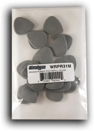 WRPR31M 3.1mm Medium Wedgie Rubber Pick Refill, 18 Pieces
